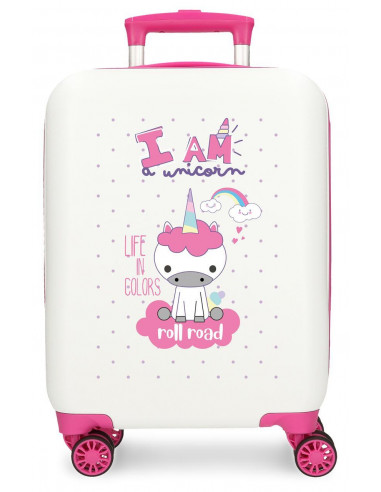 TROLLEY ABS 50CM.4R.ROLL ROAD I AM UNICORN BLANCO